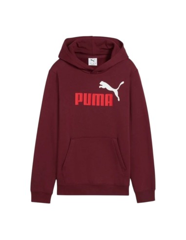 Sudadera granate PUMA ESS 2 COLOR logo hoodie...