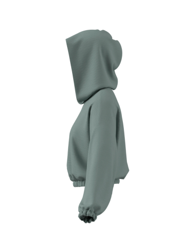 SUDADERA VERDE CAPUCHA ADIDAS MUJER KD0258