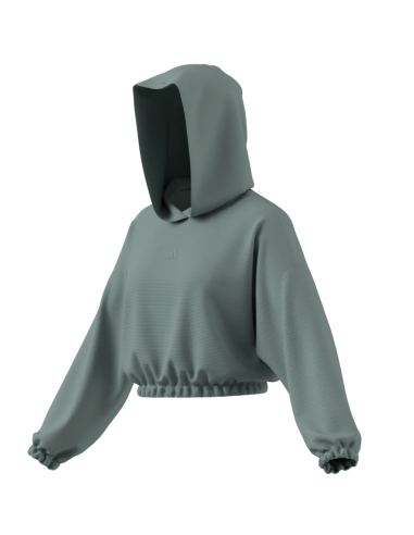 SUDADERA VERDE CAPUCHA ADIDAS MUJER KD0258