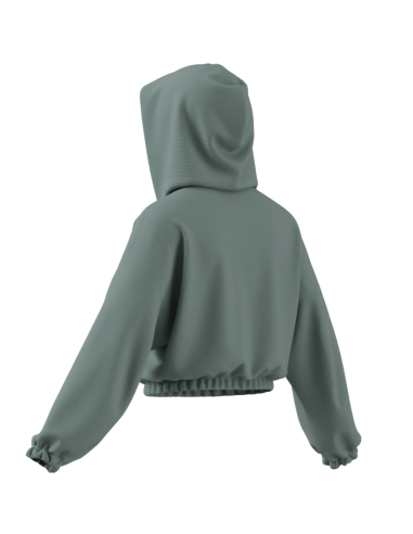 SUDADERA VERDE CAPUCHA ADIDAS MUJER KD0258