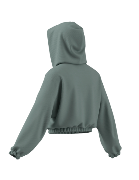 SUDADERA VERDE CAPUCHA ADIDAS MUJER KD0258