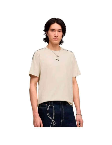 CAMISETA PUMA BEIIGE HOMBRE ESS TAPE TEE ALPINE SNOW 691693-87