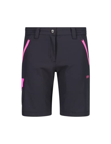 CMP-PANTALONI-BERMUDA-KID G BERMUDA-ANTRACITE-PURPLE FLUO