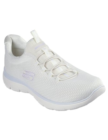 Calzado multideporte-Skechers SUMMITS-SUMMER BLUSH 150268-NTMT MUJER-BLANCO
