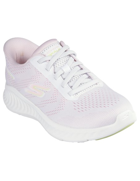 Calzado multideporte-Skechers GO WALK NOW - KHLOE 125643-WPK MUJER-BLANCO-COLORES CLAROS