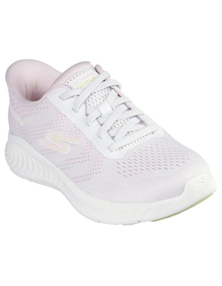 Calzado multideporte-Skechers GO WALK NOW - KHLOE 125643-WPK MUJER-BLANCO-COLORES CLAROS