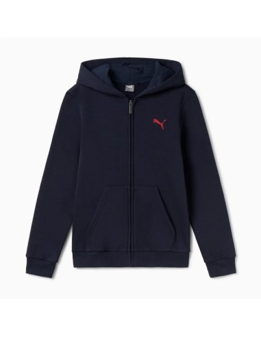 PUMA ESS+ GRAPHIC Hoodie FZ FL B - blue