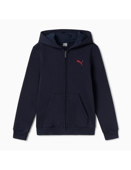 PUMA ESS+ GRAPHIC Hoodie FZ FL B - blue