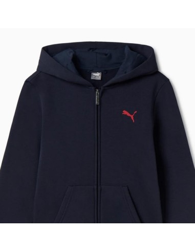 PUMA ESS+ GRAPHIC Hoodie FZ FL B - blue