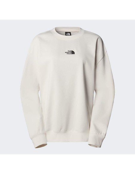 SUDADERA CUELLO REDONDO TNF W ESS OS CREW WHITE DUNE