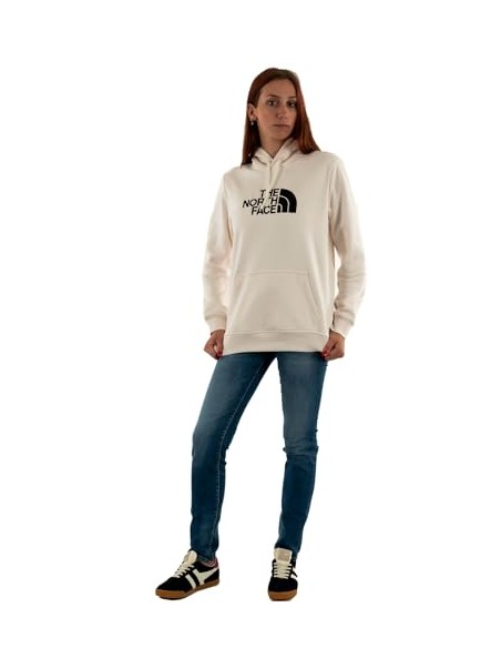 SUDADERA TNF W DREW PEAK RG HOODIE WHITE DUNE