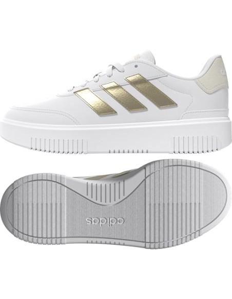 Calzado Tiempo Libre Adidas COURTBLOCK BOLD-JI2203-NEGRO-MUJER