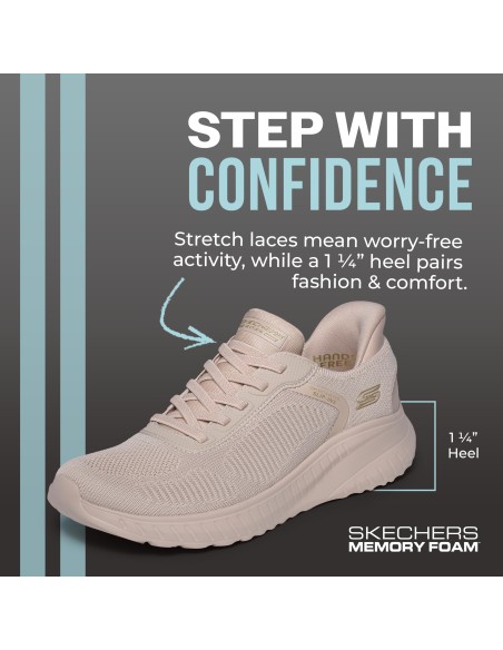 Calzado Sneaker-SKECHERS BOBS SQUAD CHAOS - CURRENT MU-117497-NAT-MUJER-BEIGE
