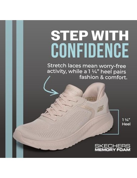 Calzado Sneaker-SKECHERS BOBS SQUAD CHAOS - CURRENT MU-117497-NAT-MUJER-BEIGE
