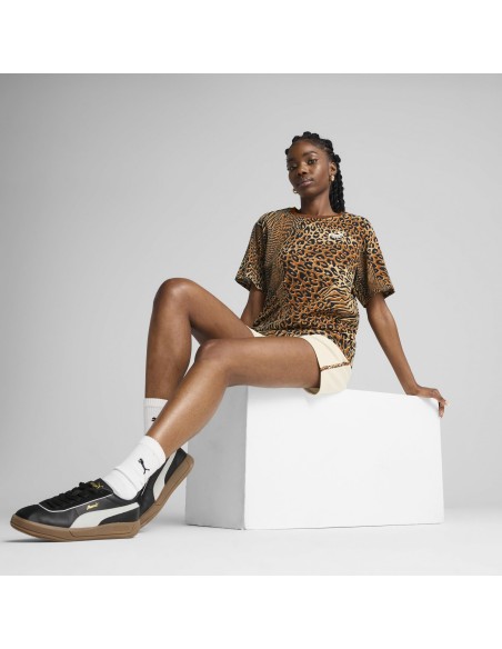 Camiseta manga corta Puma-ESS GRAPHIC ANIMAL Relaxed AOP Tee-688533-63-BEIGE MUJER
