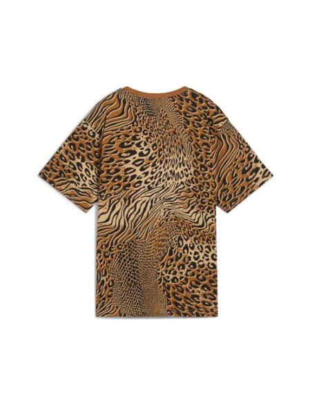 Camiseta manga corta Puma-ESS GRAPHIC ANIMAL Relaxed AOP Tee-688533-63-BEIGE MUJER