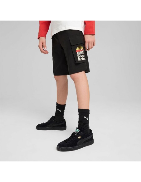 Shorts Puma-MID90S Cargo Chino Shorts B-685154-01-NEGRO UNISEX JUNIOR