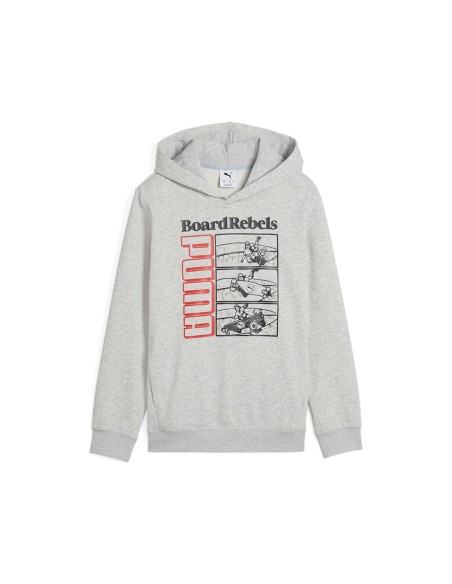 Sudadera Puma-MID90S Hoodie TR B-685148-04-GRIS CLARO UNISEX JUNIOR