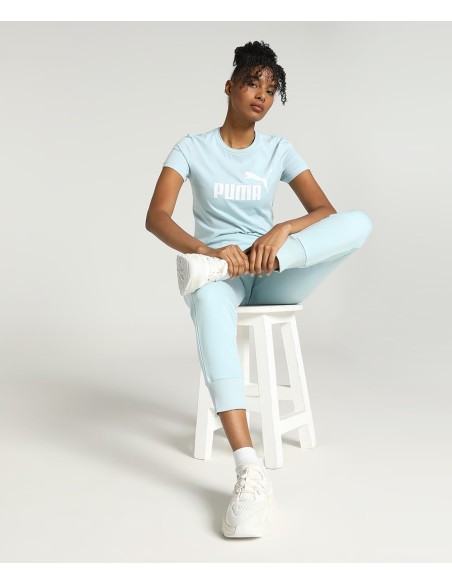 Camiseta de manga corta PUMA 586775-25-ESS Logo Tee (s)-MUJER-VERDE