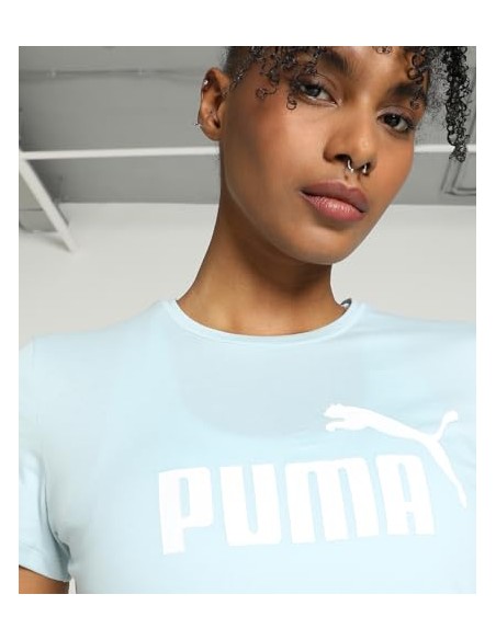 Camiseta de manga corta PUMA 586775-25-ESS Logo Tee (s)-MUJER-VERDE