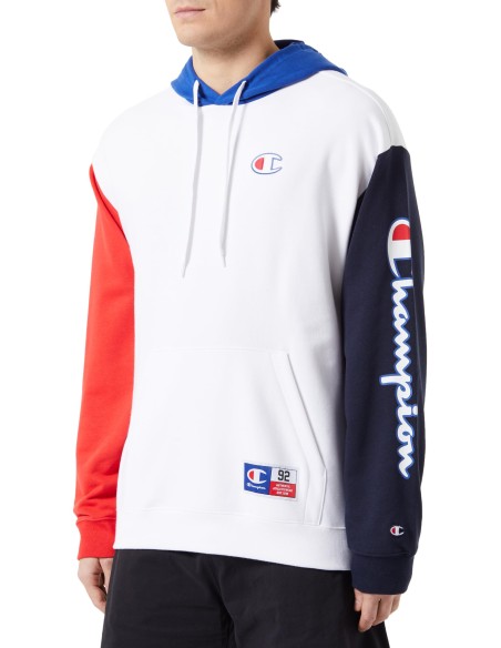 Sudadera CHAMPION Hooded Sweatshirt-219738-WW001-BLANCO-HOMBRE