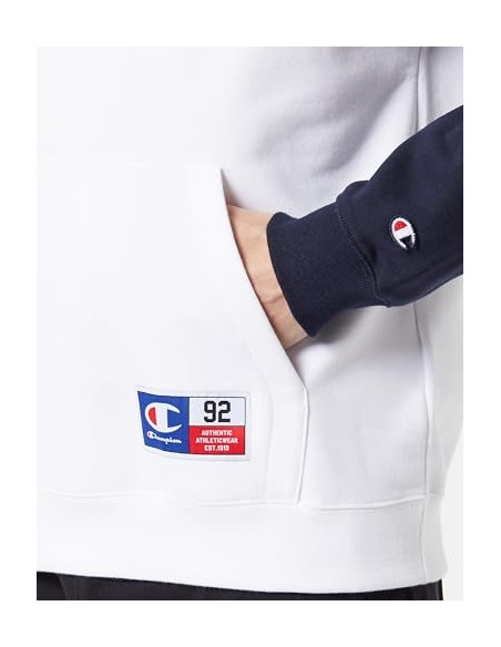 Sudadera CHAMPION Hooded Sweatshirt-219738-WW001-BLANCO-HOMBRE