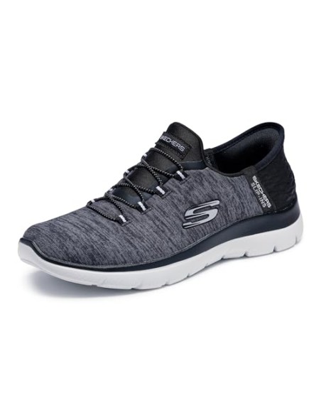 Calzado multideporte SKECHERS-SUMMITS - DAZZLING H-149937BKW-NEGRO-BLANCO-MUJER