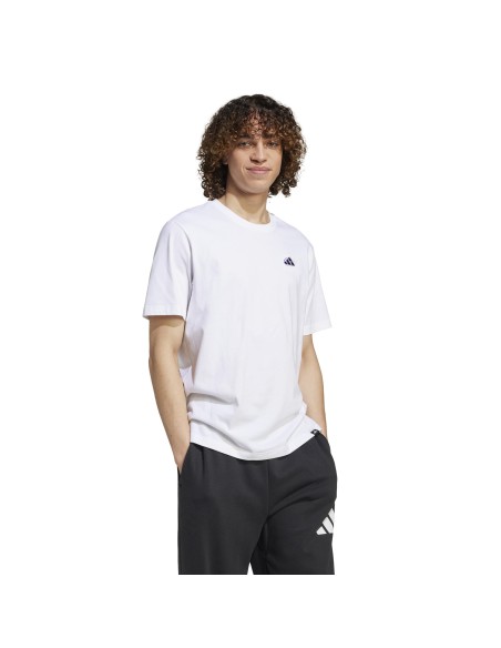 Camiseta manga corta Adidas-M L M EMB TEE-JJ3981 BLANCO-HOMBRE