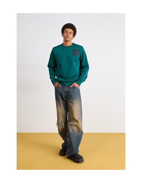 SUDADERA MEN'S FINE CREW GREEN