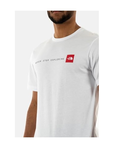 CAMISETA TNF MEN'S S/S NEVER STOP EXPLORING TEE -  BLANCO