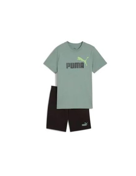 Chandal Puma-ESS 2 COLOR No. 1 Logo Tee and Shorts Set B-686298-30-VERDE UNISEX JUNIOR