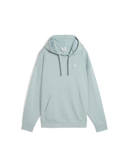 Sudadera Puma-ESS ELEVATED Comfort Hoodie TR-685018-67-VERDE AGUA MUJER