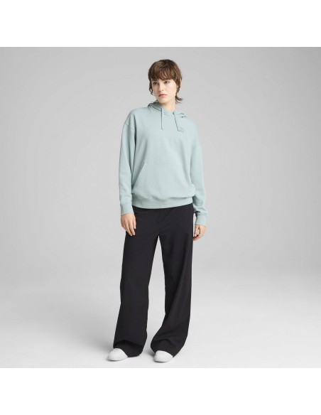 Sudadera Puma-ESS ELEVATED Comfort Hoodie TR-685018-67-VERDE AGUA MUJER