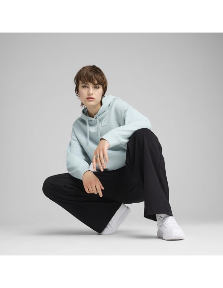 Sudadera Puma-ESS ELEVATED Comfort Hoodie TR-685018-67-VERDE AGUA MUJER