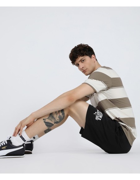 Camiseta manga corta Puma-PUMA CLASS Stripe AOP Tee-684657-93-MARRON UNISEX