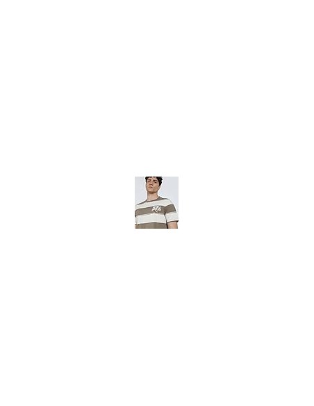 Camiseta manga corta Puma-PUMA CLASS Stripe AOP Tee-684657-93-MARRON UNISEX