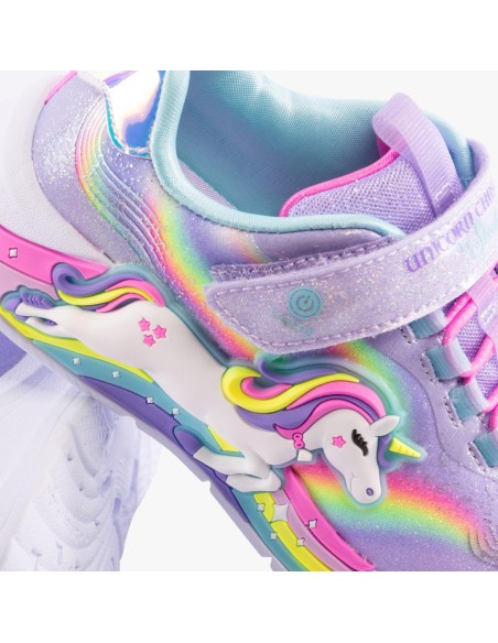 Calzado-SKECHERS UNICORN CHASER-302298L-LVMT-NIÑA-VIOLETA CLARO