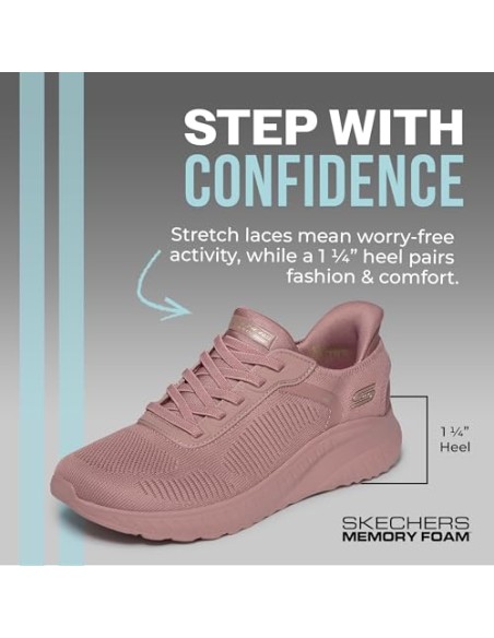 Calzado Sneaker-SKECHERS BOBS SQUAD CHAOS - CURRENT MU-117497-ROS-MUJER-ROSA