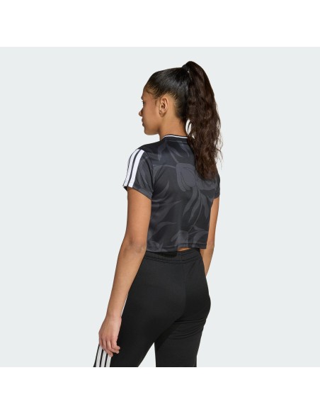 CROP TOP ADIDAS HOT CR AOP T NEGRO