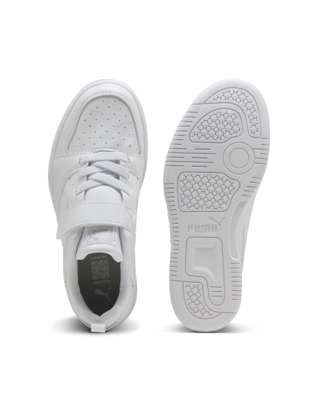 Bota Puma-Puma Rebound V6 Lo AC+ PS-397419-03-BLANCO-GRISES UNISEX JUNIOR