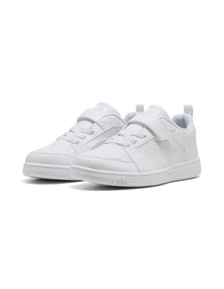 Bota Puma-Puma Rebound V6 Lo AC+ PS-397419-03-BLANCO-GRISES UNISEX JUNIOR