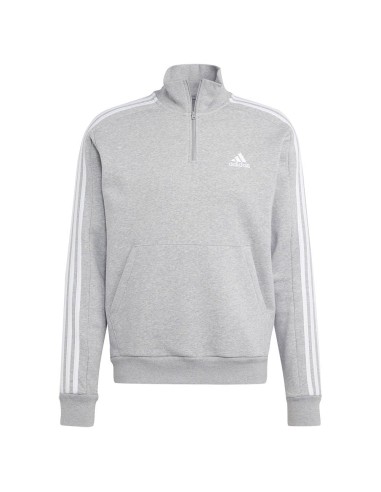 Sudadera ADIDAS-M 3S FL 1/4 Z-IJ8905-GRIS-HOMBRE