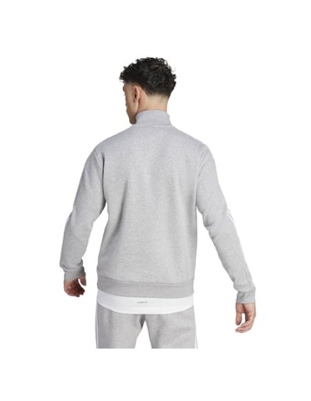 Sudadera ADIDAS-M 3S FL 1/4 Z-IJ8905-GRIS-HOMBRE