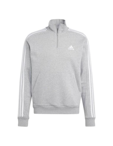 Sudadera ADIDAS-M 3S FL 1/4 Z-IJ8905-GRIS-HOMBRE