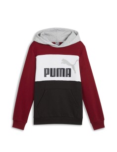 Sudadera PUMA ESS BLOCK Hoodie FL, Intense Red