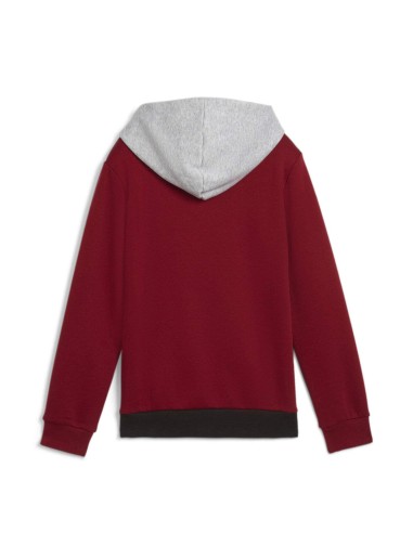 Sudadera PUMA ESS BLOCK Hoodie FL, Intense Red