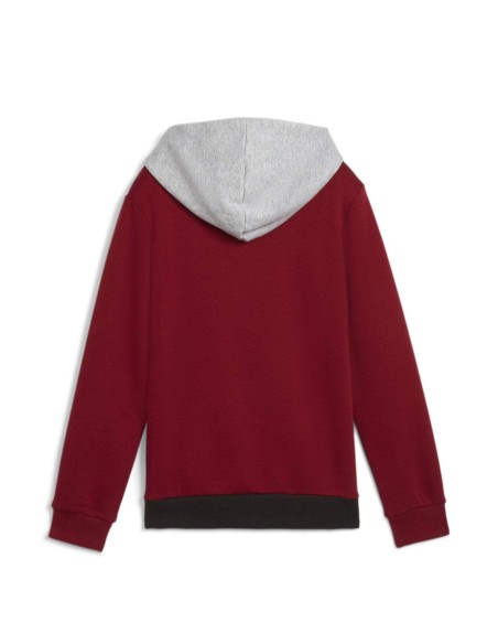 Sudadera PUMA ESS BLOCK Hoodie FL, Intense Red