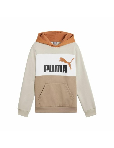 Sudadera PUMA ESS BLOCK Hoodie FL, Desert Dust