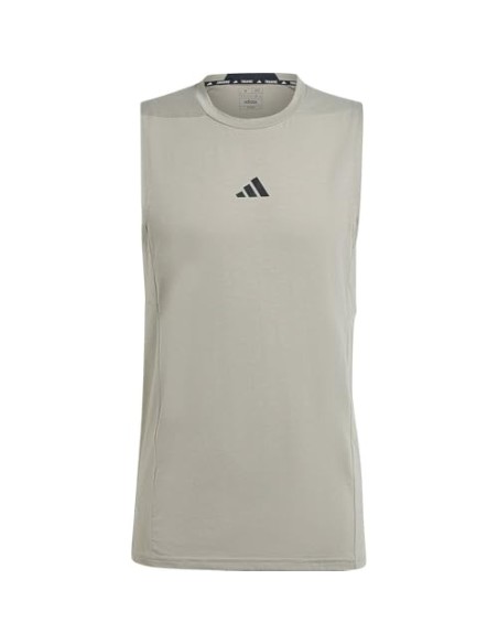 Camiseta de tiras Adidas-D4T TANK-IX9160 GRIS PLATA-HOMBRE