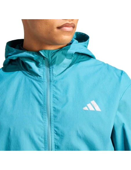 Cortavientos ADIDAS-RUN IT JKT-IL2287-TURQUESA-HOMBRE